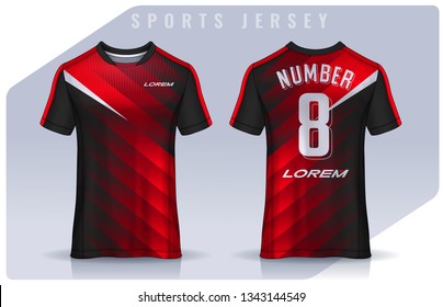 t-shirt sport design template, Soccer jersey mockup for football club. uniform front and back view.