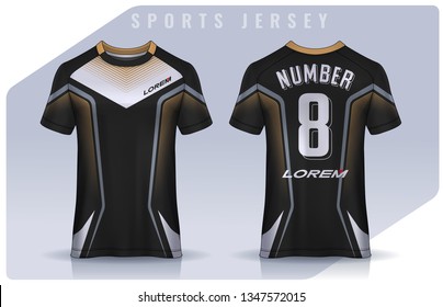 t-shirt sport design template, Soccer jersey mockup for football club. uniform front and back view.