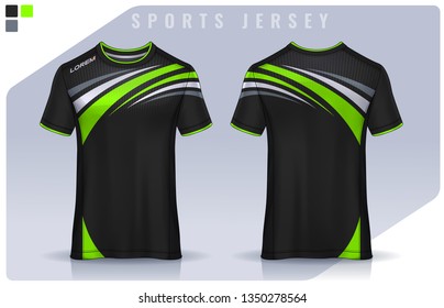 t-shirt sport design template, Soccer jersey mockup for football club. uniform front and back view.