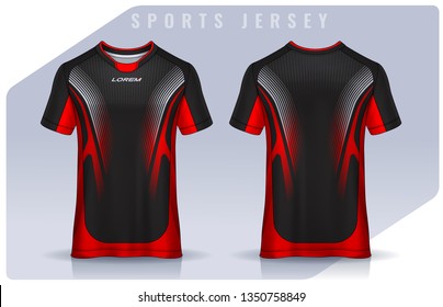 t-shirt sport design template, Soccer jersey mockup for football club. uniform front and back view.