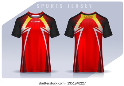 t-shirt sport design template, Soccer jersey mockup for football club. uniform front and back view.
