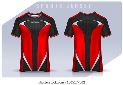 t-shirt sport design template, Soccer jersey mockup for football club. uniform front and back view.