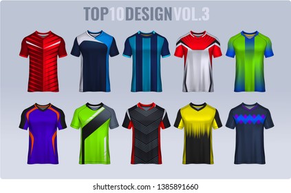 t-shirt sport design template, Soccer jersey mockup for football club. uniform front and back view.