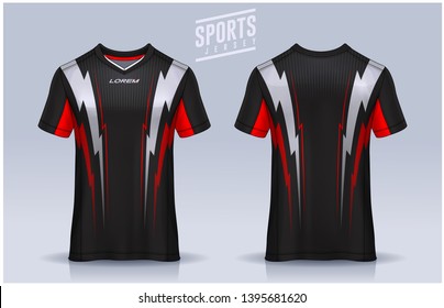 t-shirt sport design template, Soccer jersey mockup for football club. uniform front and back view.