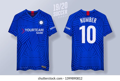 t-shirt sport design template, Soccer jersey mockup for football club. uniform front and back view.