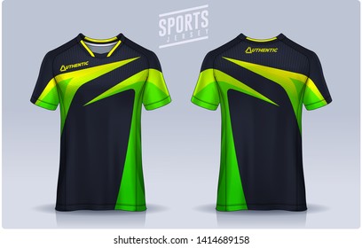 t-shirt sport design template, Soccer jersey mockup for football club. uniform front and back view.