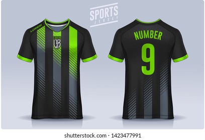 t-shirt sport design template, Soccer jersey mockup for football club. uniform front and back view.