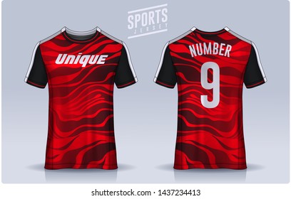 t-shirt sport design template, Soccer jersey mockup for football club. uniform front and back view.