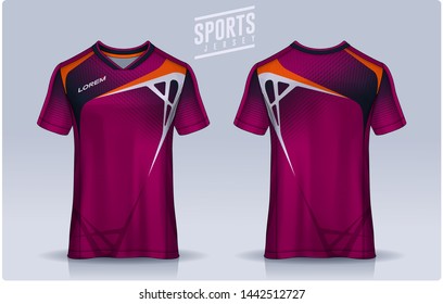 t-shirt sport design template, Soccer jersey mockup for football club. uniform front and back view.