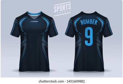 t-shirt sport design template, Soccer jersey mockup for football club. uniform front and back view.