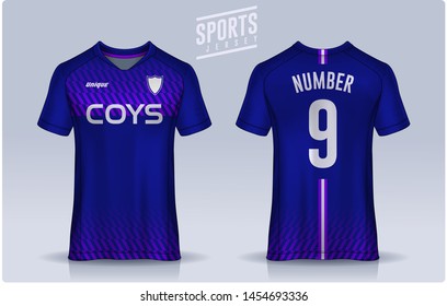 t-shirt sport design template, Soccer jersey mockup for football club. uniform front and back view.