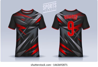 t-shirt sport design template, Soccer jersey mockup for football club. uniform front and back view.