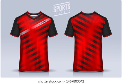 t-shirt sport design template, Soccer jersey mockup for football club. uniform front and back view.