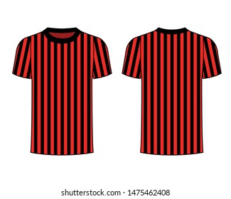 t-shirt sport design template, Soccer jersey mockup for football club. uniform front and back view. Black and red