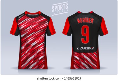 t-shirt sport design template, Soccer jersey mockup for football club. uniform front and back view.