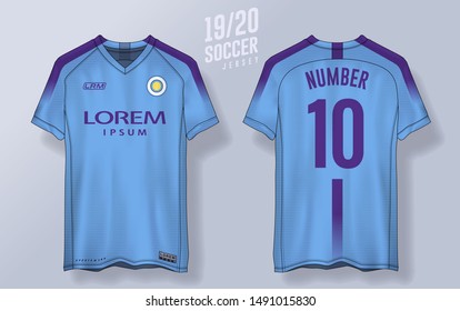 t-shirt sport design template, Soccer jersey mockup for football club. uniform front and back view.