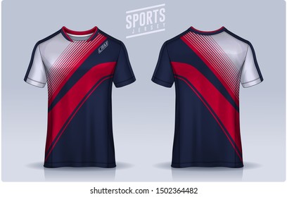t-shirt sport design template, Soccer jersey mockup for football club. uniform front and back view.