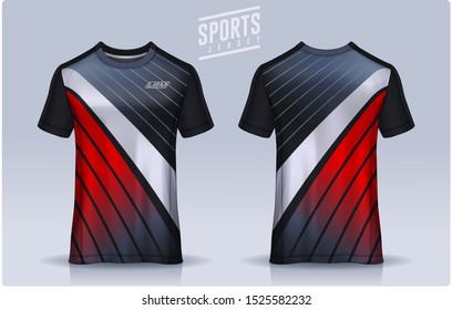 t-shirt sport design template, Soccer jersey mockup for football club. uniform front and back view.