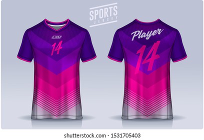 t-shirt sport design template, Soccer jersey mockup for football club. uniform front and back view.