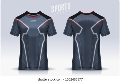 t-shirt sport design template, Soccer jersey mockup for football club. uniform front and back view.