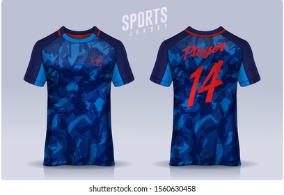 t-shirt sport design template, Soccer jersey mockup for football club. uniform front and back view.