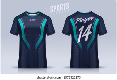 t-shirt sport design template, Soccer jersey mockup for football club. uniform front and back view.