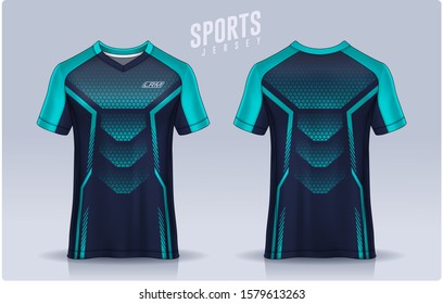 t-shirt sport design template, Soccer jersey mockup for football club. uniform front and back view.