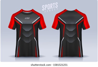 t-shirt sport design template, Soccer jersey mockup for football club. uniform front and back view.