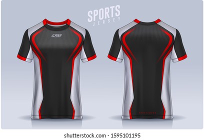 t-shirt sport design template, Soccer jersey mockup for football club. uniform front and back view.