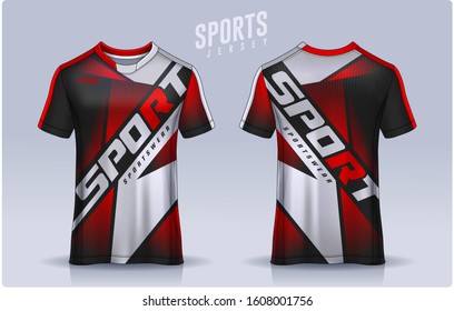 t-shirt sport design template, Soccer jersey mockup for football club. uniform front and back view.