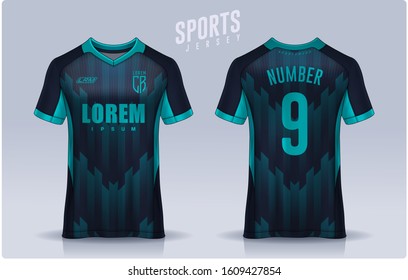 t-shirt sport design template, Soccer jersey mockup for football club. uniform front and back view.