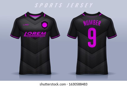 t-shirt sport design template, Soccer jersey mockup for football club. uniform front and back view.