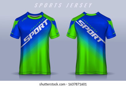 t-shirt sport design template, Soccer jersey mockup for football club. uniform front and back view.
