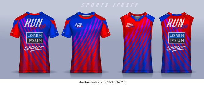 t-shirt sport design template, Soccer jersey mockup for football club, Running singlet,basketball Tank top.