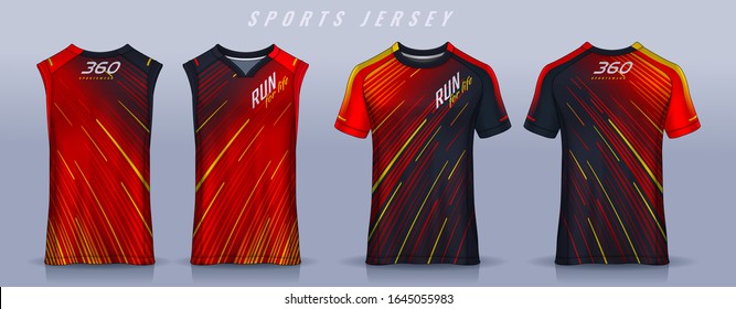 t-shirt sport design template, Soccer jersey mockup for football club, Running singlet,basketball Tank top.