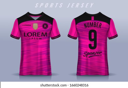 t-shirt sport design template, Soccer jersey mockup for football club. uniform front and back view.