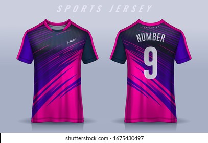 pink and blue soccer jerseys