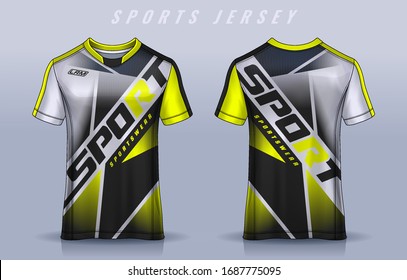 t-shirt sport design template, Soccer jersey mockup for football club. uniform front and back view.