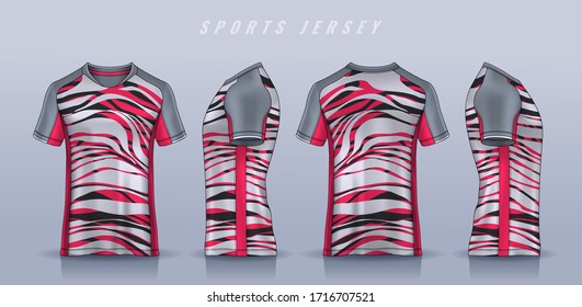 t-shirt sport design template, Soccer jersey mockup for football club. uniform front and back view.