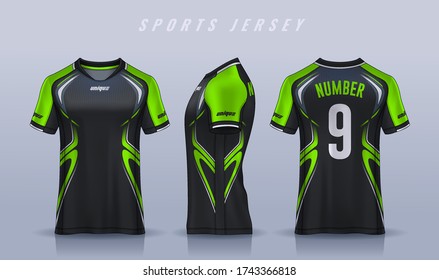 t-shirt sport design template, Soccer jersey mockup for football club. uniform front and back view.