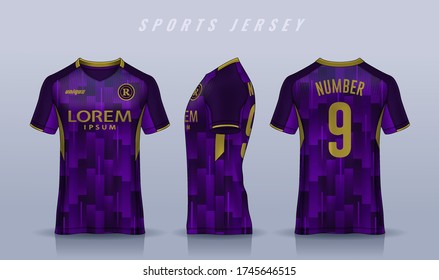 t-shirt sport design template, Soccer jersey mockup for football club. uniform front and back view.