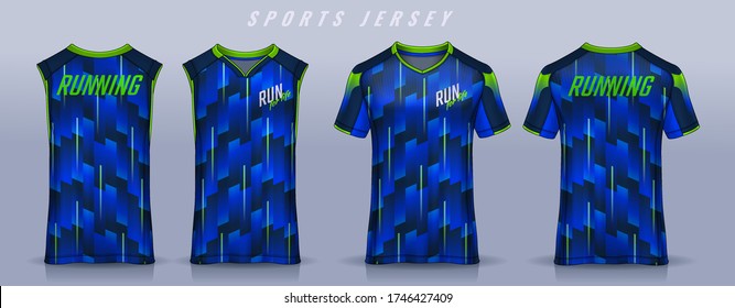 t-shirt sport design template, Soccer jersey mockup for football club, Running singlet,basketball Tank top.