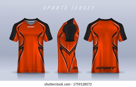 t-shirt sport design template, Soccer jersey mockup for football club. uniform front and back view.