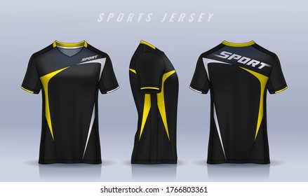 t-shirt sport design template, Soccer jersey mockup for football club. uniform front and back view.