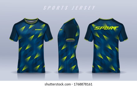 t-shirt sport design template, Soccer jersey mockup for football club. uniform front and back view.