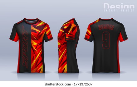 t-shirt sport design template, Soccer jersey mockup for football club. uniform front and back view.