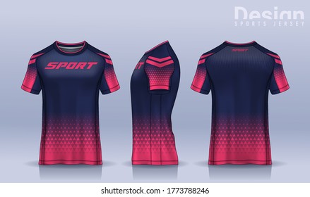 Jersey sports shirt vecter neon lightning pattern, illustration, textile  background for sports t-shirt, football jersey shir Stock Vector