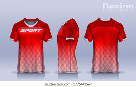 t-shirt sport design template, Soccer jersey mockup for football club. uniform front and back view.