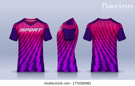 t-shirt sport design template, Soccer jersey mockup for football club. uniform front and back view.