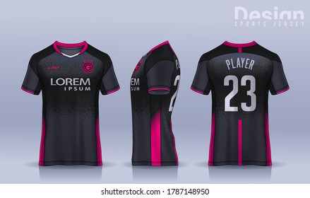 t-shirt sport design template, Soccer jersey mockup for football club. uniform front and back view.